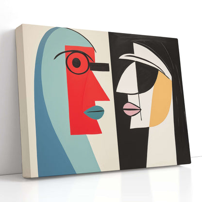 Dual Abstract Face - Canvas Print - Artoholica Ready to Hang Canvas Print