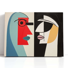 Dual Abstract Face - Canvas Print - Artoholica Ready to Hang Canvas Print