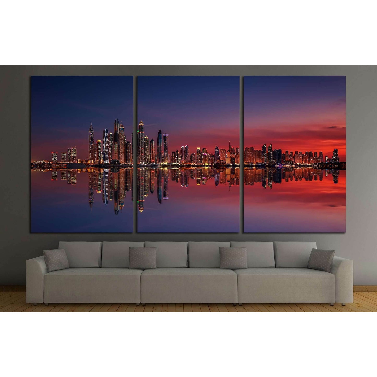 Dubai Marina at sunset №2717 Ready to Hang Canvas PrintCanvas art arrives ready to hang, with hanging accessories included and no additional framing required. Every canvas print is hand-crafted, made on-demand at our workshop and expertly stretched around