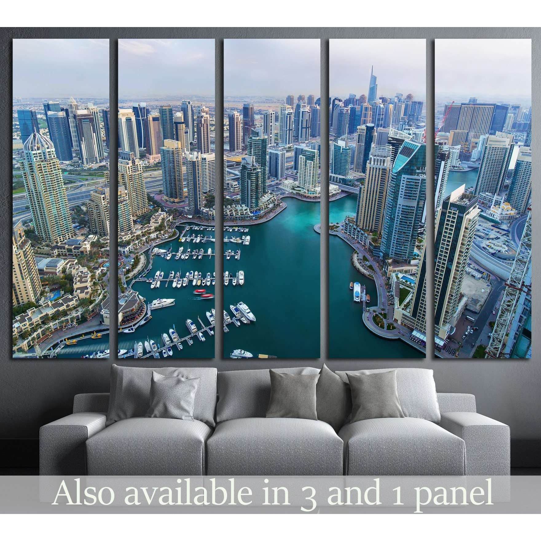 Dubai Marina skyscrapers, Dubai, United Arab Emirates №1192 Ready to Hang Canvas PrintCanvas art arrives ready to hang, with hanging accessories included and no additional framing required. Every canvas print is hand-crafted, made on-demand at our worksho