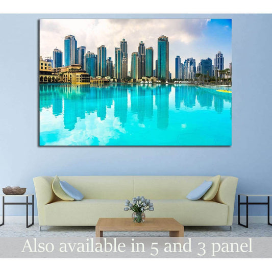 Dubai skyline №568 Ready to Hang Canvas PrintCanvas art arrives ready to hang, with hanging accessories included and no additional framing required. Every canvas print is hand-crafted, made on-demand at our workshop and expertly stretched around 100% Nort