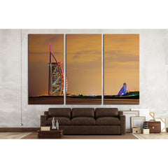 DUBAI, UAE Night view of Burj Al Arab Tower, Arab Sail №2226 Ready to Hang Canvas PrintCanvas art arrives ready to hang, with hanging accessories included and no additional framing required. Every canvas print is hand-crafted, made on-demand at our worksh