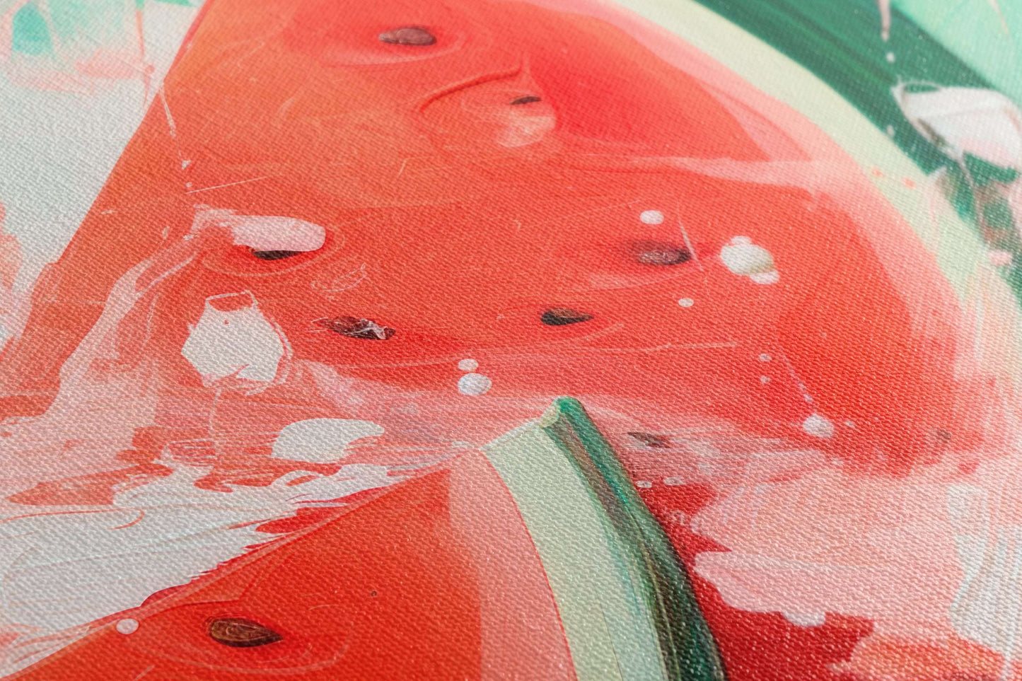 Dynamic and Playful Watermelon Composition - Canvas Print - Artoholica Ready to Hang Canvas Print