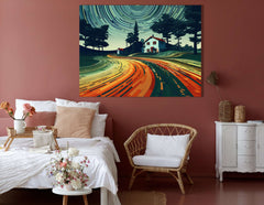 Dynamic Day to Night Colorful Swirls - Canvas Print - Artoholica Ready to Hang Canvas Print