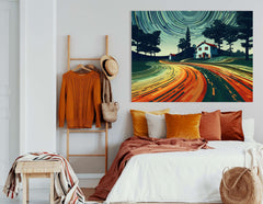 Dynamic Day to Night Colorful Swirls - Canvas Print - Artoholica Ready to Hang Canvas Print