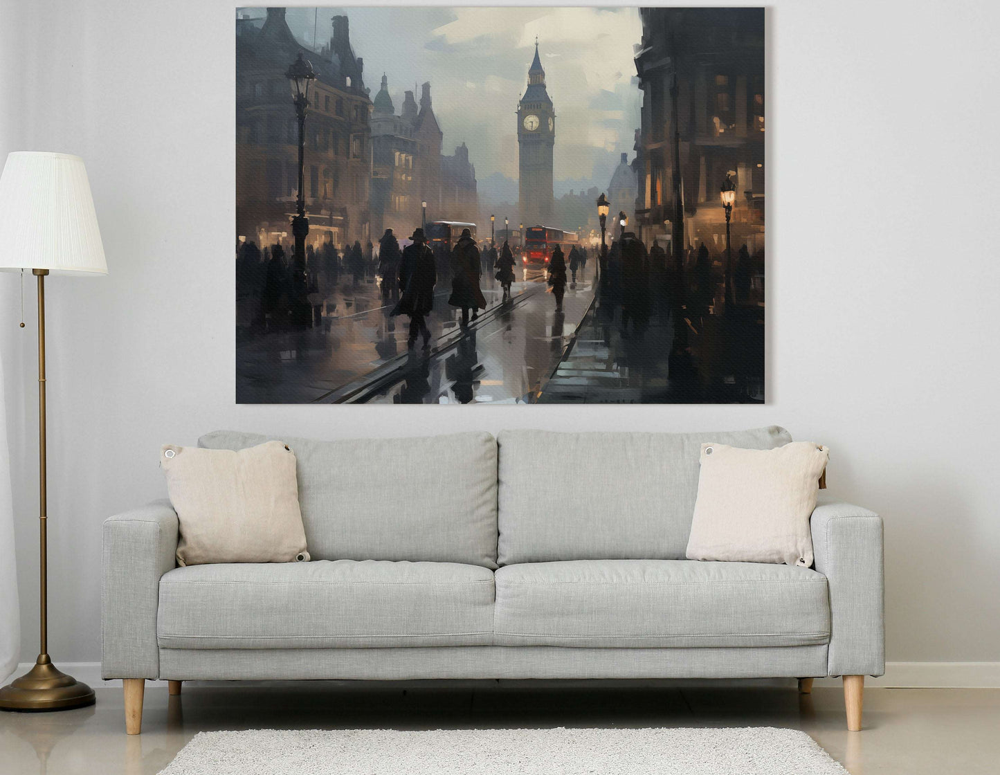 Dynamic London City Scene - Canvas Print - Artoholica Ready to Hang Canvas Print