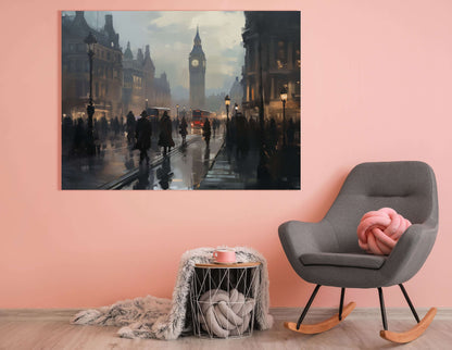 Dynamic London City Scene - Canvas Print - Artoholica Ready to Hang Canvas Print