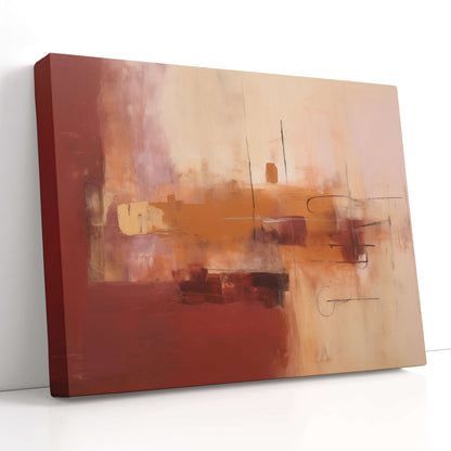 Dynamic Maroon and Peach Blend - Canvas Print - Artoholica Ready to Hang Canvas Print