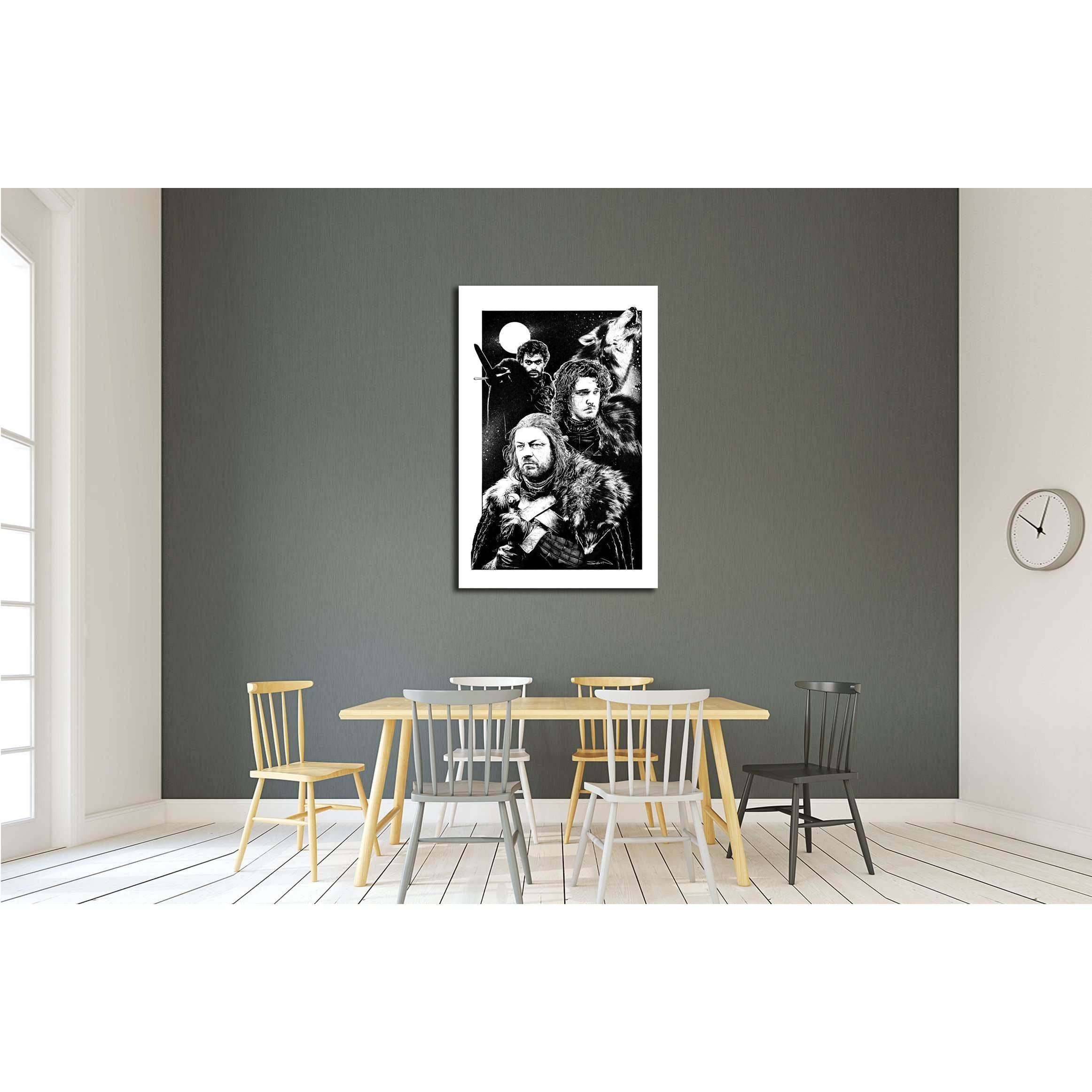 Eddard Stark was the head of House Stark and Lord Paramount of the North №3332 Ready to Hang Canvas PrintCanvas art arrives ready to hang, with hanging accessories included and no additional framing required. Every canvas print is hand-crafted, made on-de