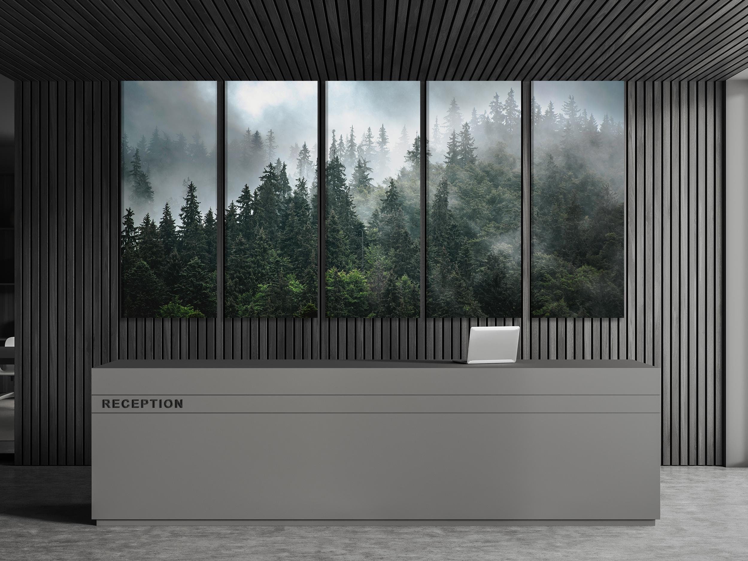 Foggy Forest Wall Art - Misty Forest Landscape Art Print for Office or Home Wall Decor - Nature-Inspired Wall Art, Foggy Pine Trees Wall Art