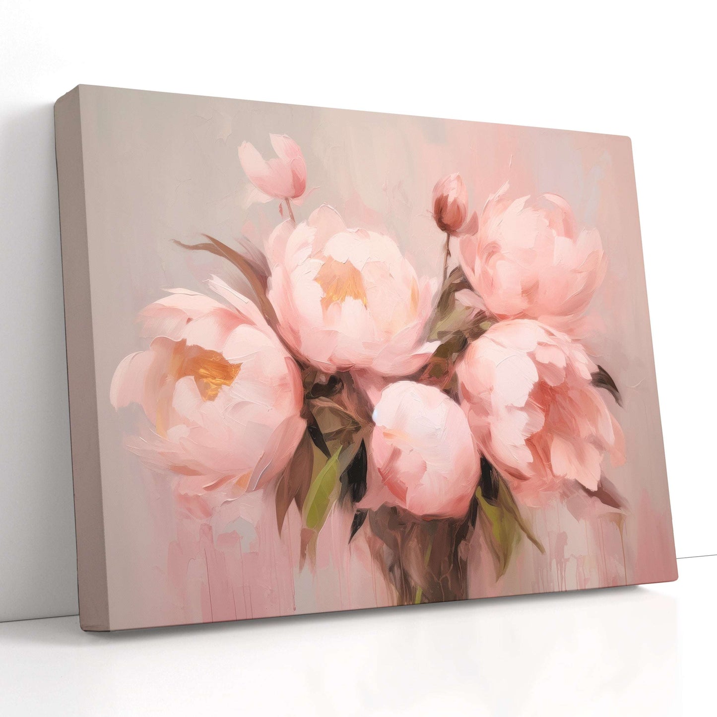 Elegant Bouquet of Pink Peonies - Canvas Print - Artoholica Ready to Hang Canvas Print