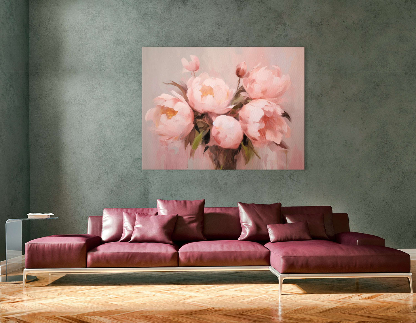 Elegant Bouquet of Pink Peonies - Canvas Print - Artoholica Ready to Hang Canvas Print