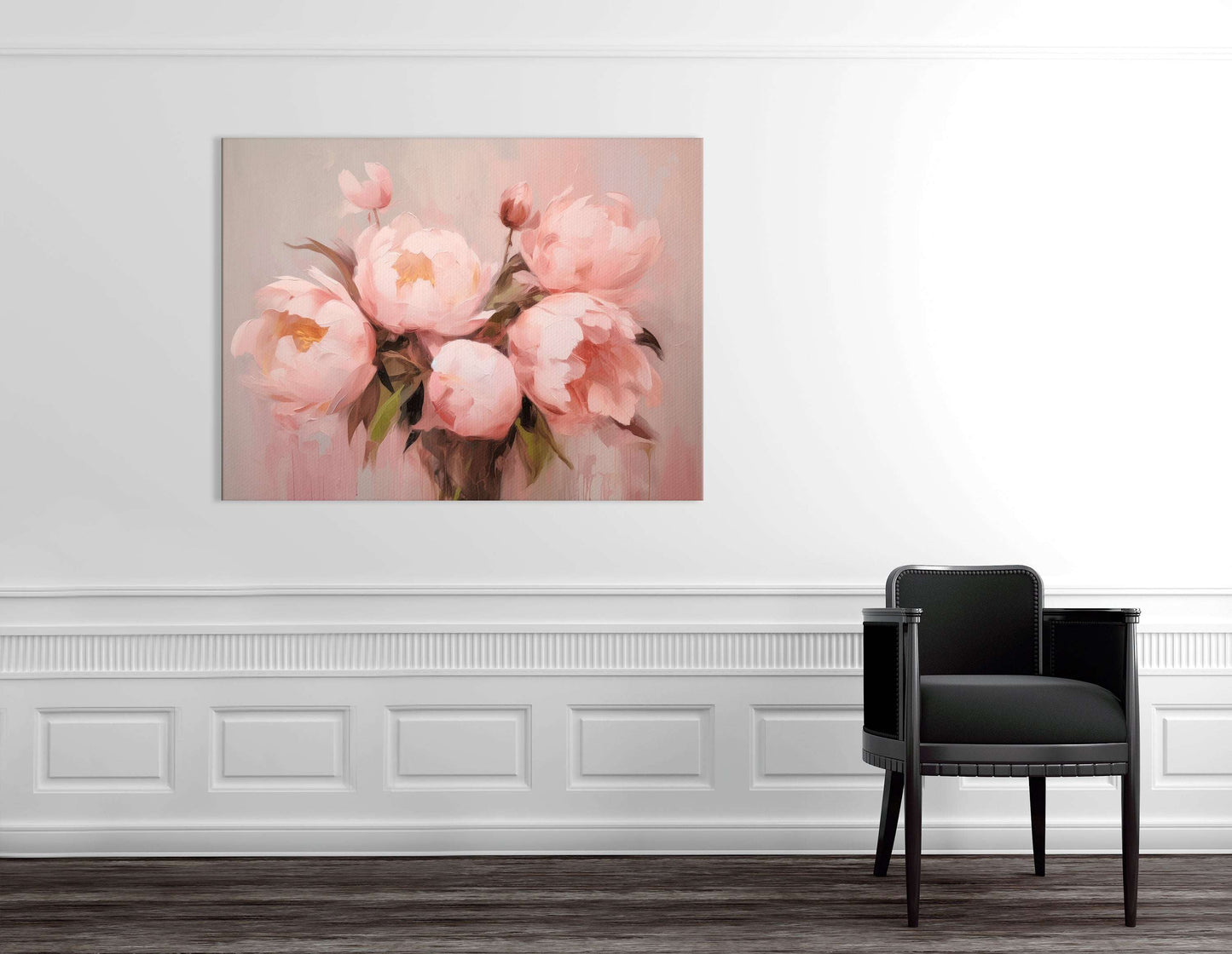 Elegant Bouquet of Pink Peonies - Canvas Print - Artoholica Ready to Hang Canvas Print