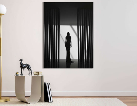 Elegant Woman Silhouette - Canvas Print - Artoholica Ready to Hang Canvas Print