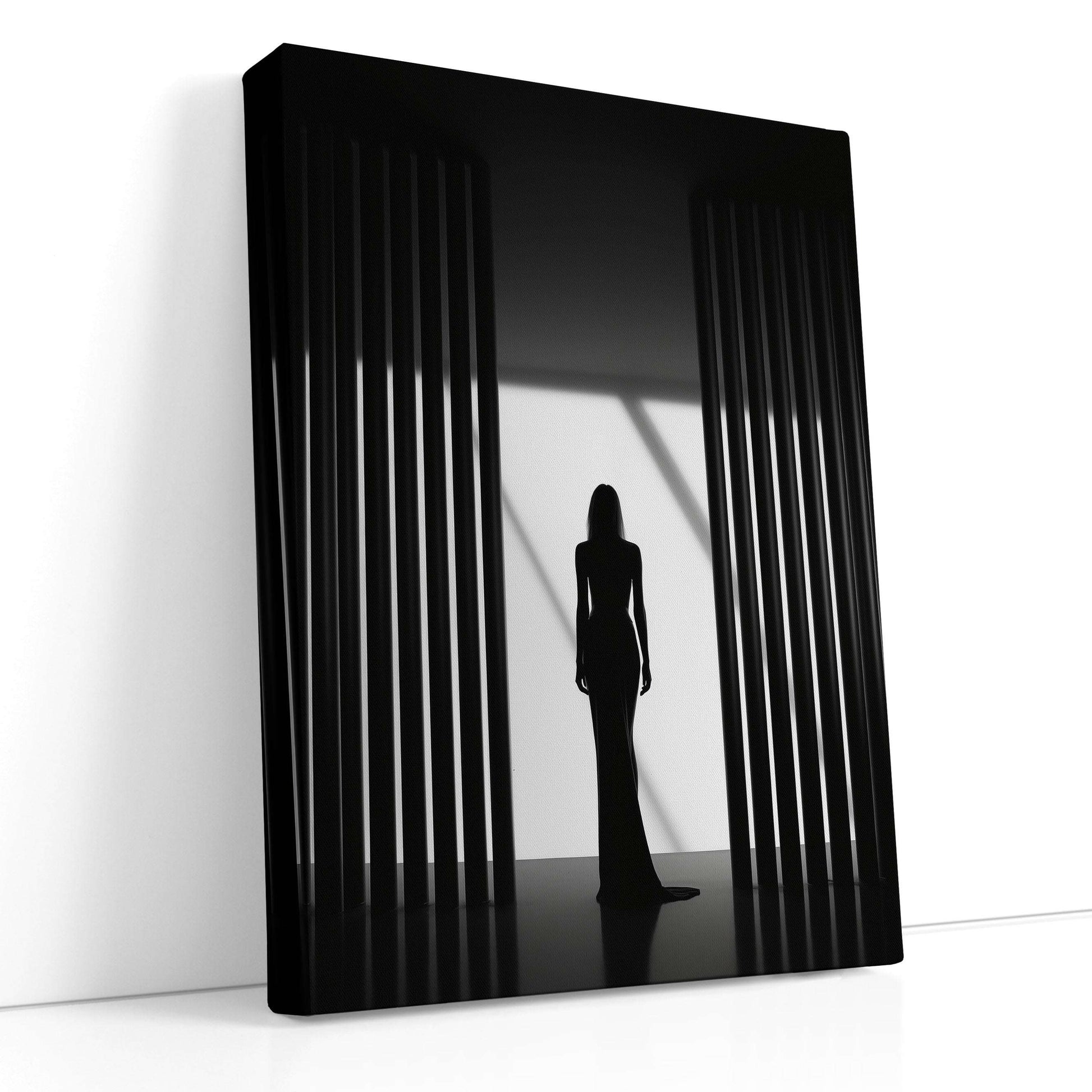 Elegant Woman Silhouette - Canvas Print - Artoholica Ready to Hang Canvas Print