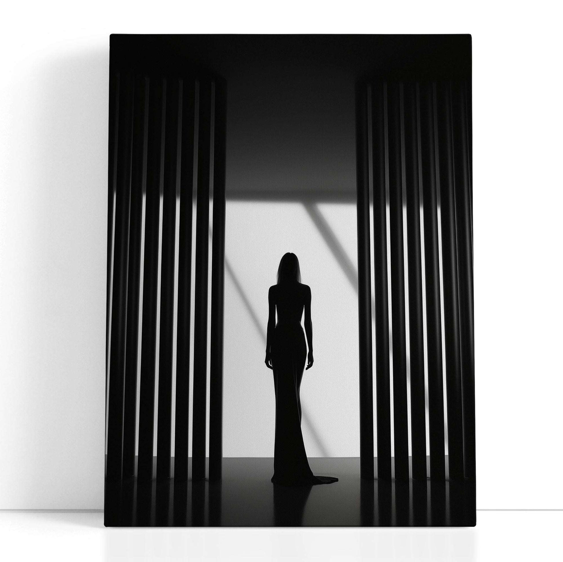 Elegant Woman Silhouette - Canvas Print - Artoholica Ready to Hang Canvas Print