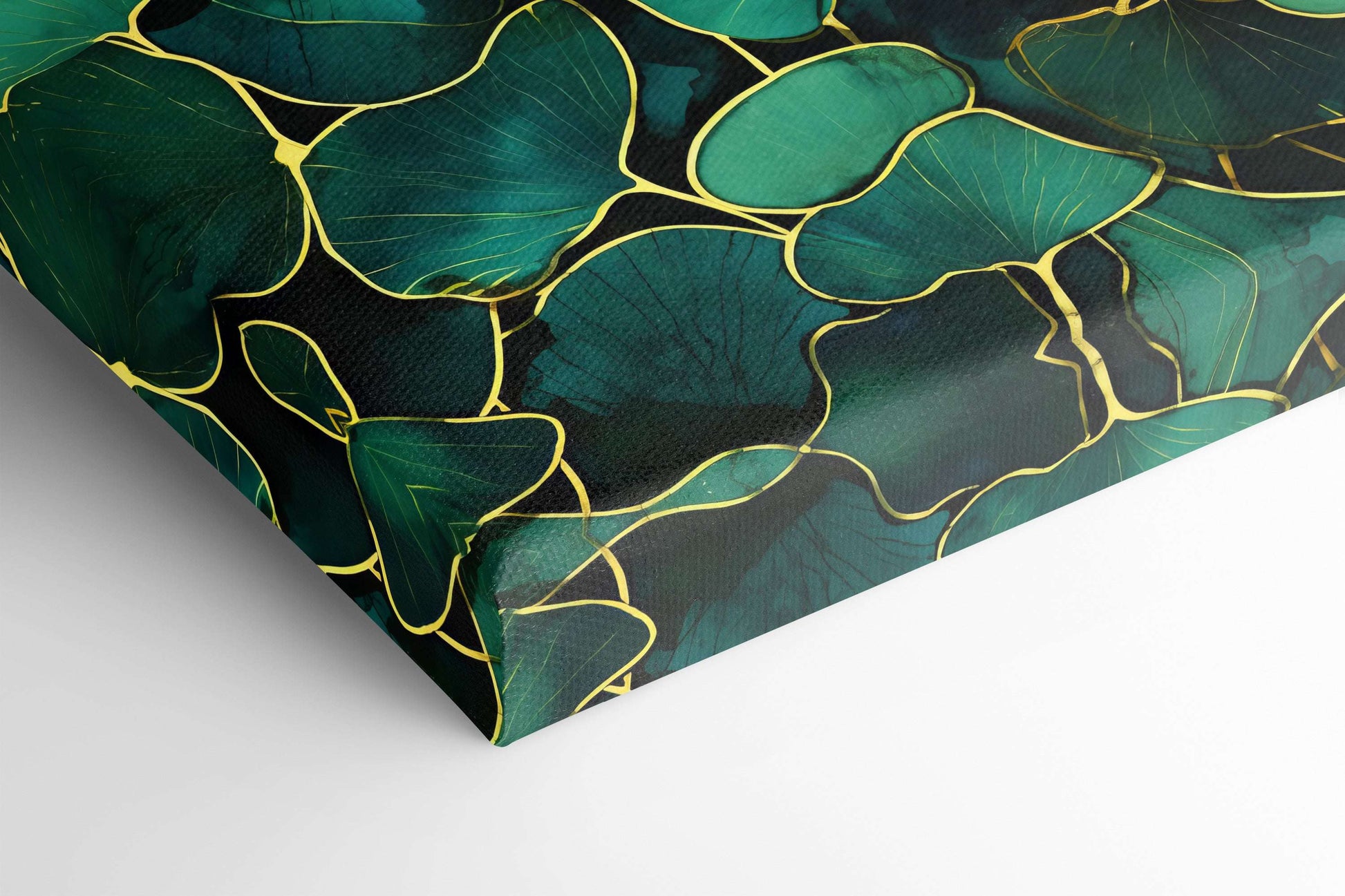 Emerald Ginkgo Leaves Pattern - Canvas Print - Artoholica Ready to Hang Canvas Print