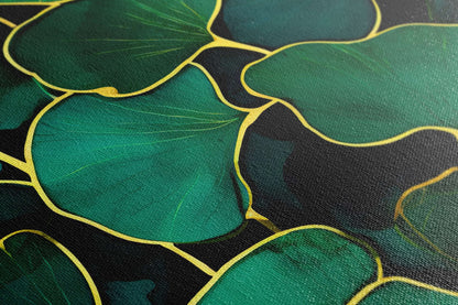 Emerald Ginkgo Leaves Pattern - Canvas Print - Artoholica Ready to Hang Canvas Print