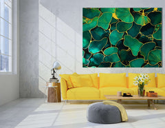 Emerald Ginkgo Leaves Pattern - Canvas Print - Artoholica Ready to Hang Canvas Print