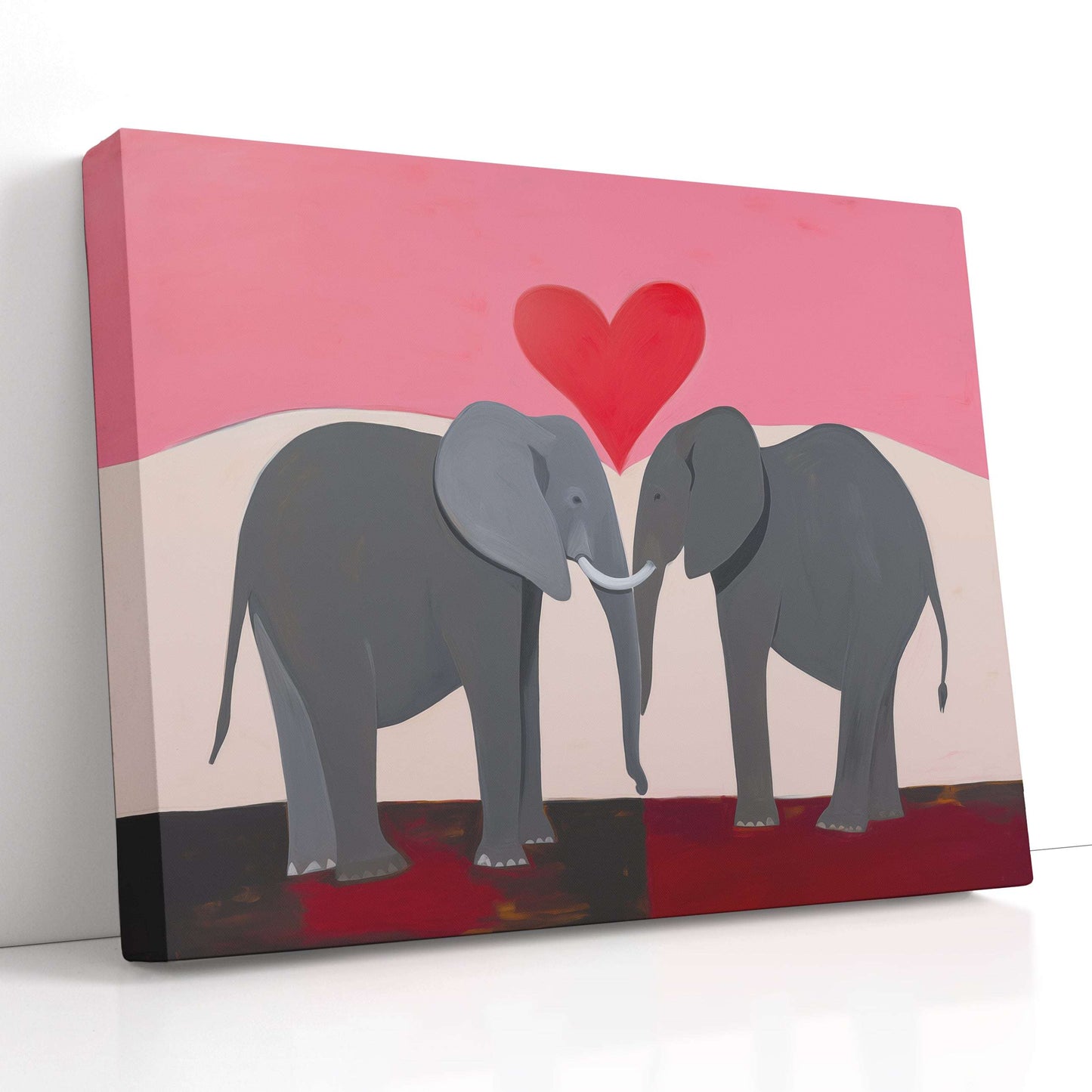 Emotional Elephant Connection - Canvas Print - Artoholica Ready to Hang Canvas Print