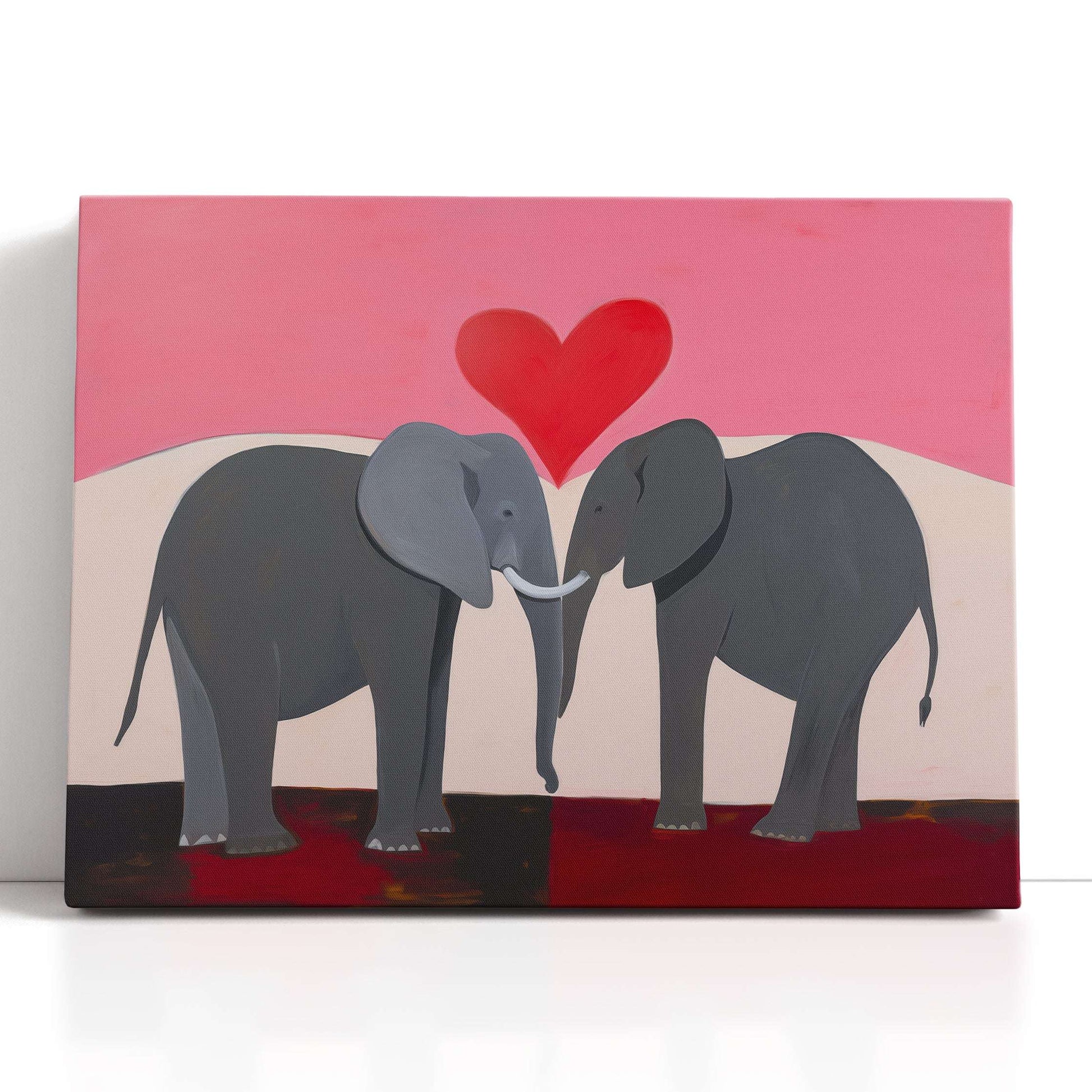 Emotional Elephant Connection - Canvas Print - Artoholica Ready to Hang Canvas Print