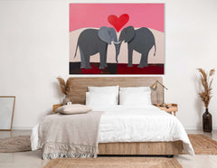 Emotional Elephant Connection - Canvas Print - Artoholica Ready to Hang Canvas Print