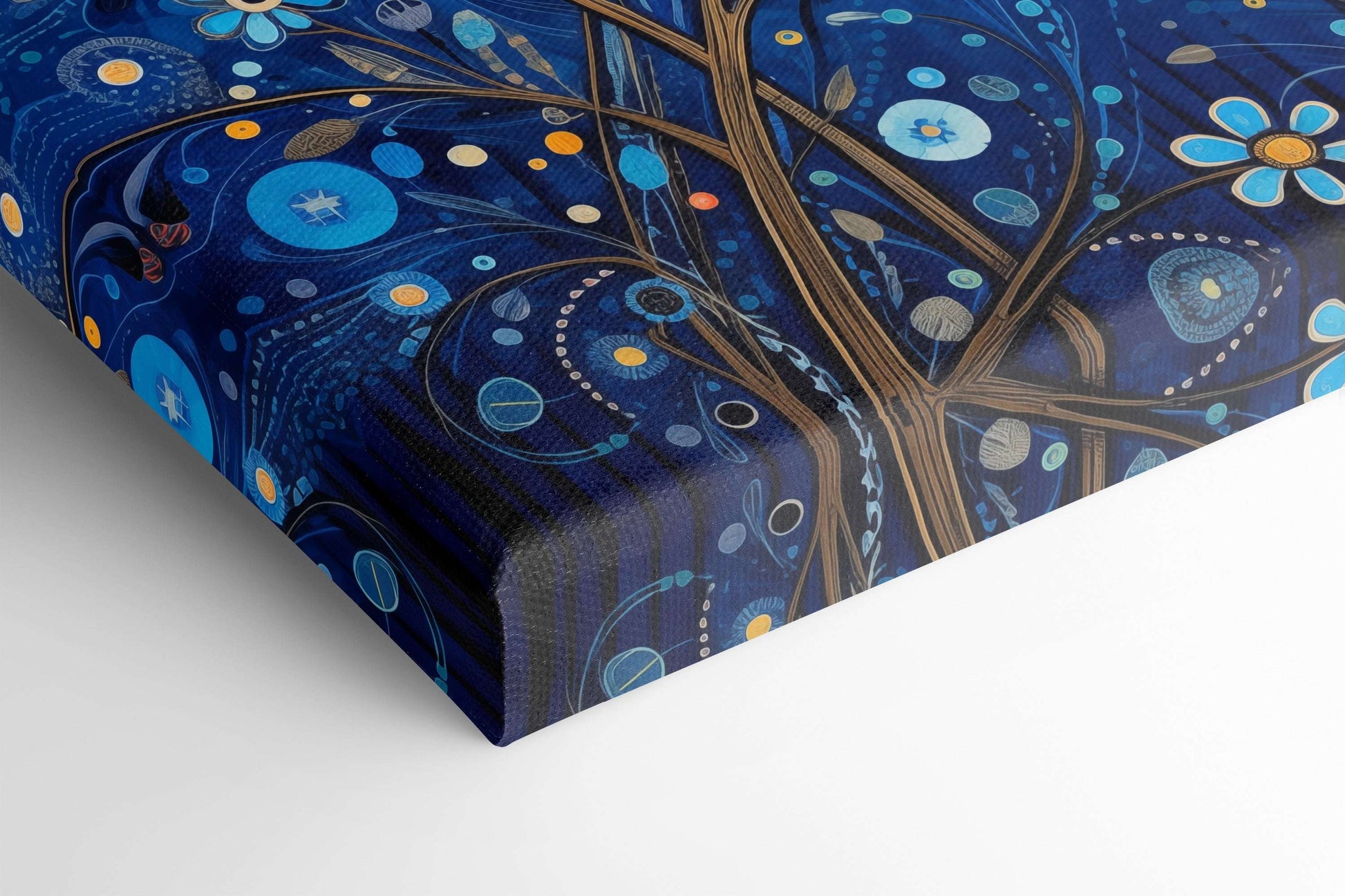 Enchanted Midnight Garden with Birds and Flowers - Canvas Print - Artoholica Ready to Hang Canvas Print