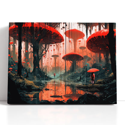 Enchanted Mushroom Forest - Canvas Print - Artoholica Ready to Hang Canvas Print