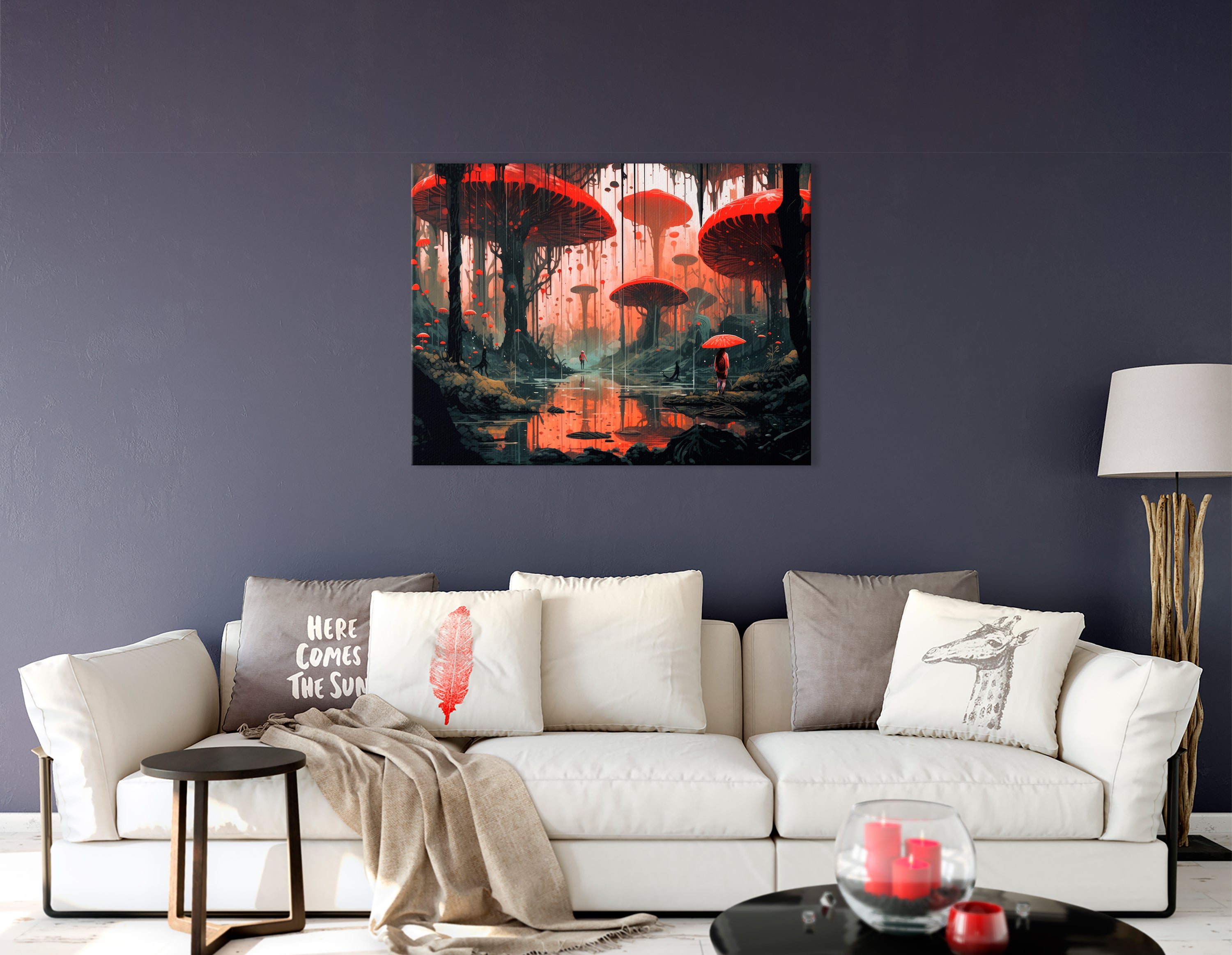 Enchanted Mushroom Forest - Canvas Print - Artoholica Ready to Hang Canvas Print
