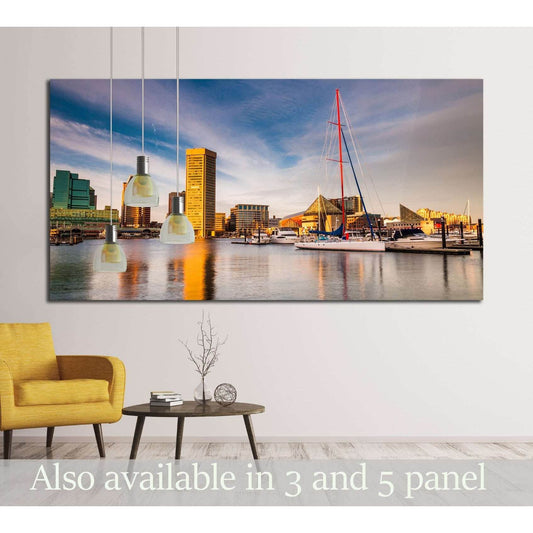 Evening light on the Inner Harbor, Baltimore, Maryland №2150 Ready to Hang Canvas PrintCanvas art arrives ready to hang, with hanging accessories included and no additional framing required. Every canvas print is hand-crafted, made on-demand at our worksh