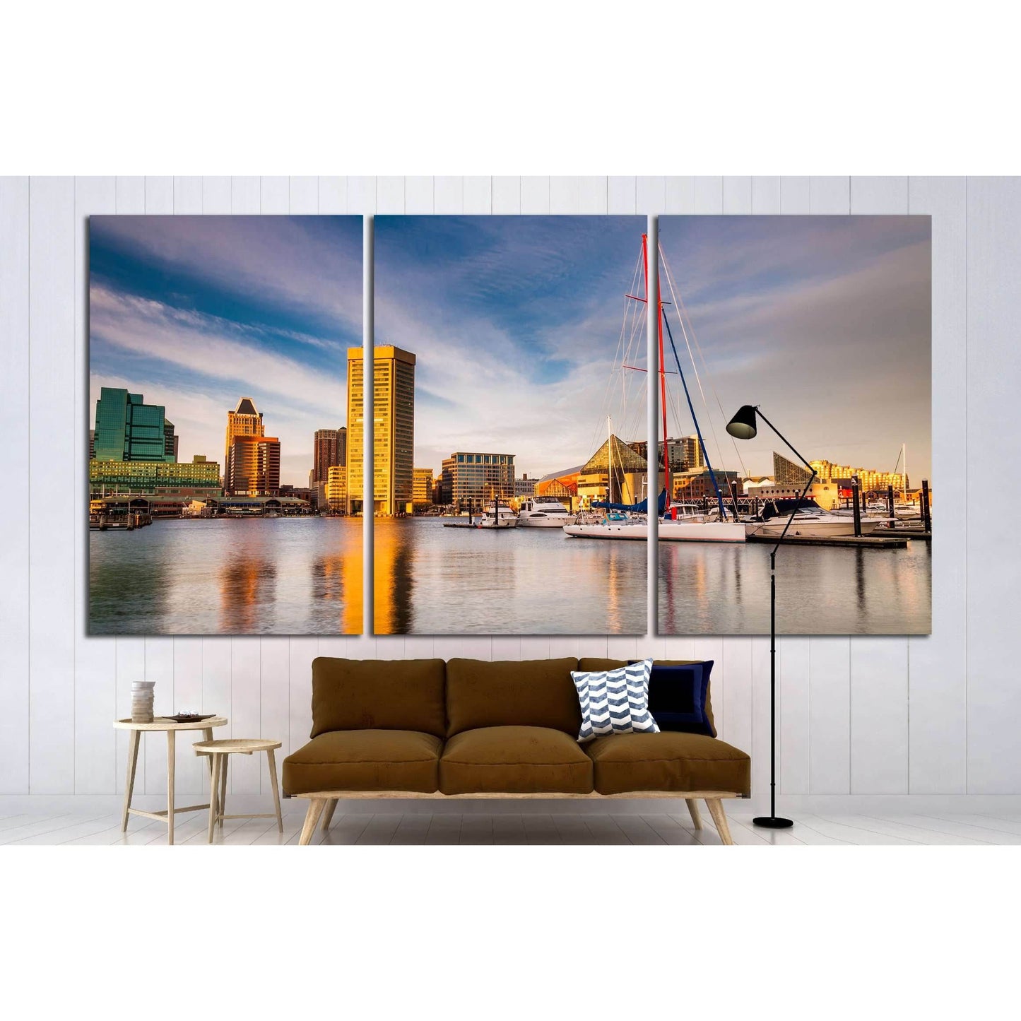 Evening light on the Inner Harbor, Baltimore, Maryland №2150 Ready to Hang Canvas PrintCanvas art arrives ready to hang, with hanging accessories included and no additional framing required. Every canvas print is hand-crafted, made on-demand at our worksh