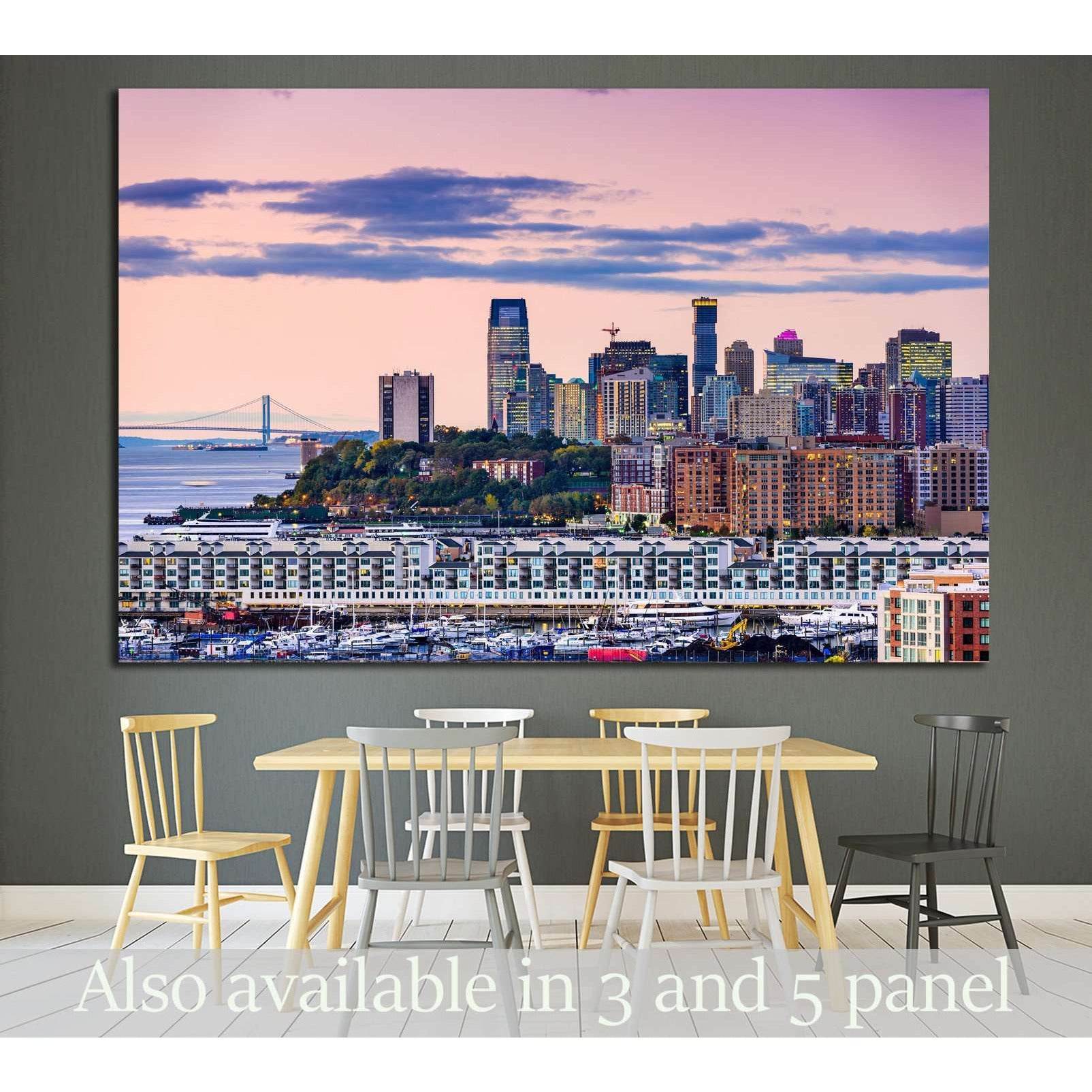 Exchange Place, Jersey City, New Jersey skyline №1739 Ready to Hang Canvas PrintCanvas art arrives ready to hang, with hanging accessories included and no additional framing required. Every canvas print is hand-crafted, made on-demand at our workshop and