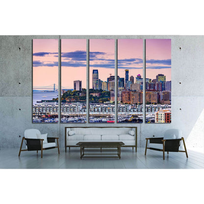 Exchange Place, Jersey City, New Jersey skyline №1739 Ready to Hang Canvas PrintCanvas art arrives ready to hang, with hanging accessories included and no additional framing required. Every canvas print is hand-crafted, made on-demand at our workshop and