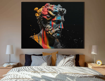 Expressive Painted Sculpture - Canvas Print - Artoholica Ready to Hang Canvas Print