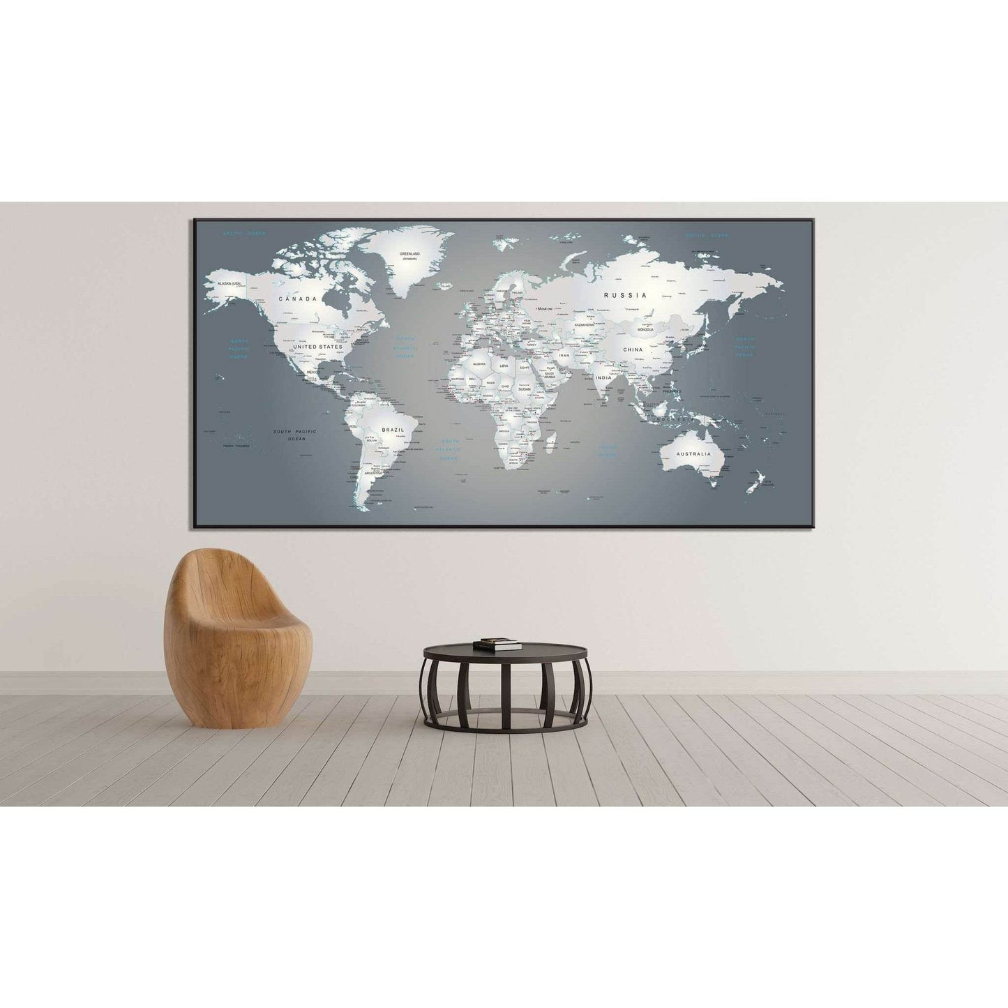 Metallic Large World Map for Office Wall DecorDecorate your walls with a stunning Matallic World Map Canvas Art Print from the world's largest art gallery. Choose from thousands of World Map artworks with various sizing options. Choose your perfect art pr