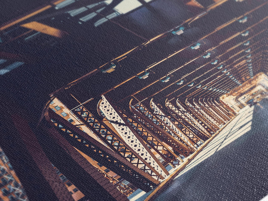 Urban Chicago Bridge Canvas Print, Large Urban Office Wall Art, Industrial Architecture Artwork, Modern Urban Art Print, Chicago Wall Decor