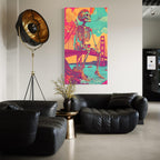 San Francisco Wall Art Surreal Golden Gate Bridge Canvas Art Trippy Skeleton Art Print Psychedelic San Francisco Artwork Alternative Artwork