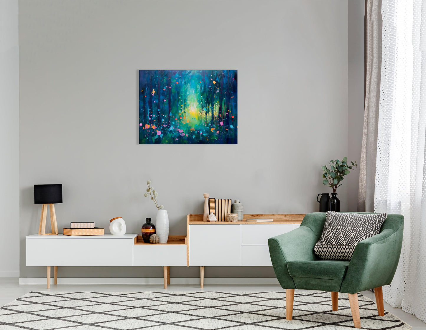 Fairy Night Forest - Canvas Print - Artoholica Ready to Hang Canvas Print