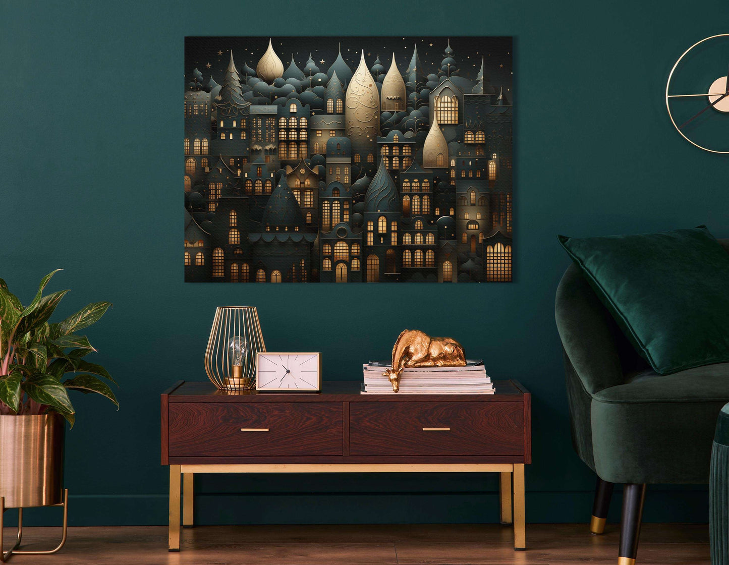 Fairy-Tale Night City - Canvas Print - Artoholica Ready to Hang Canvas Print