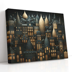 Fairy-Tale Night City - Canvas Print - Artoholica Ready to Hang Canvas Print