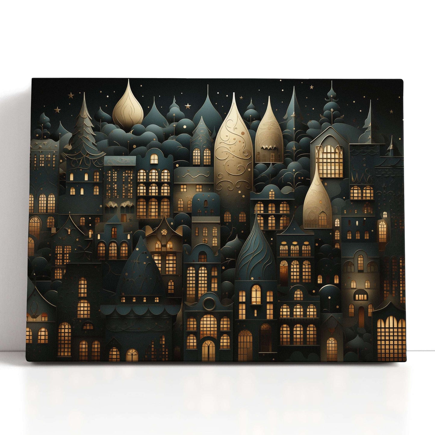 Fairy-Tale Night City - Canvas Print - Artoholica Ready to Hang Canvas Print