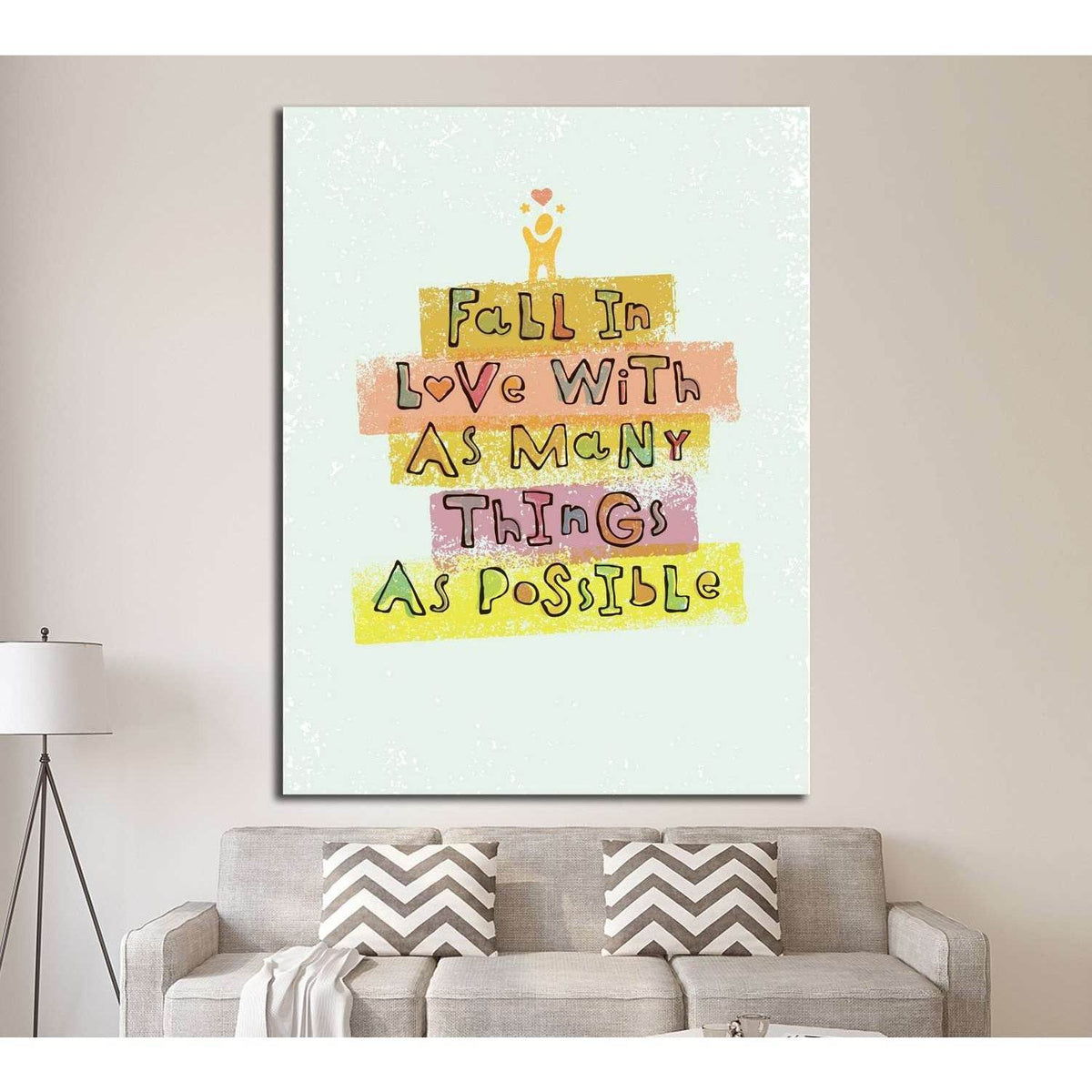 Fall In Love With As Many Things As Possible №4530 Ready to Hang Canvas PrintCanvas art arrives ready to hang, with hanging accessories included and no additional framing required. Every canvas print is hand-crafted, made on-demand at our workshop and exp