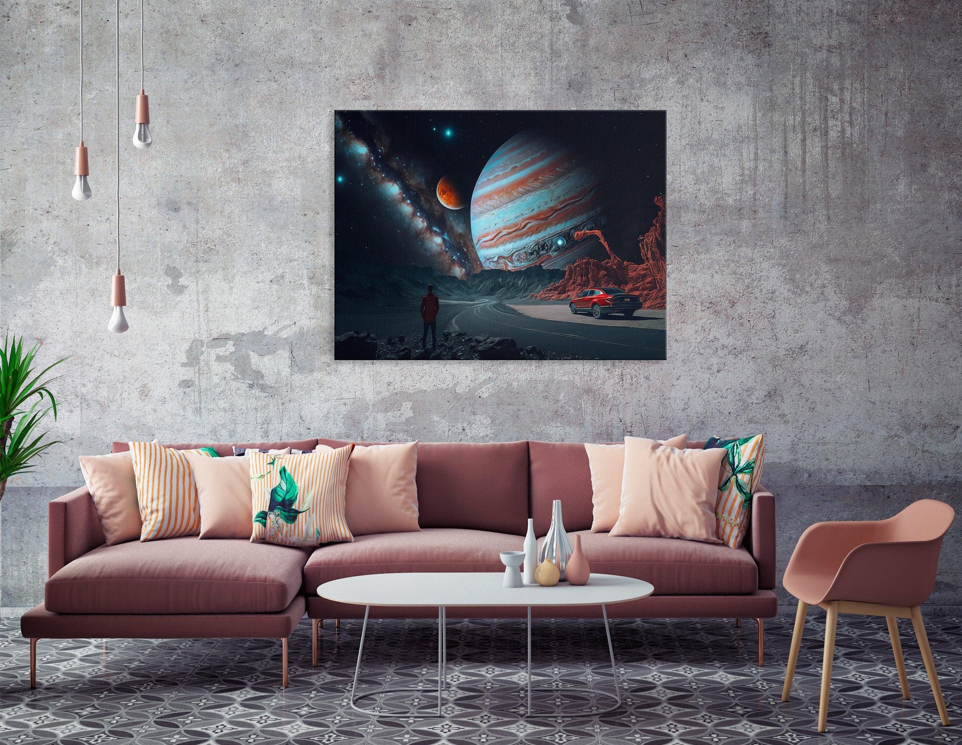 Fantastic Landscape with Jupiter - Canvas Print - Artoholica Ready to Hang Canvas Print