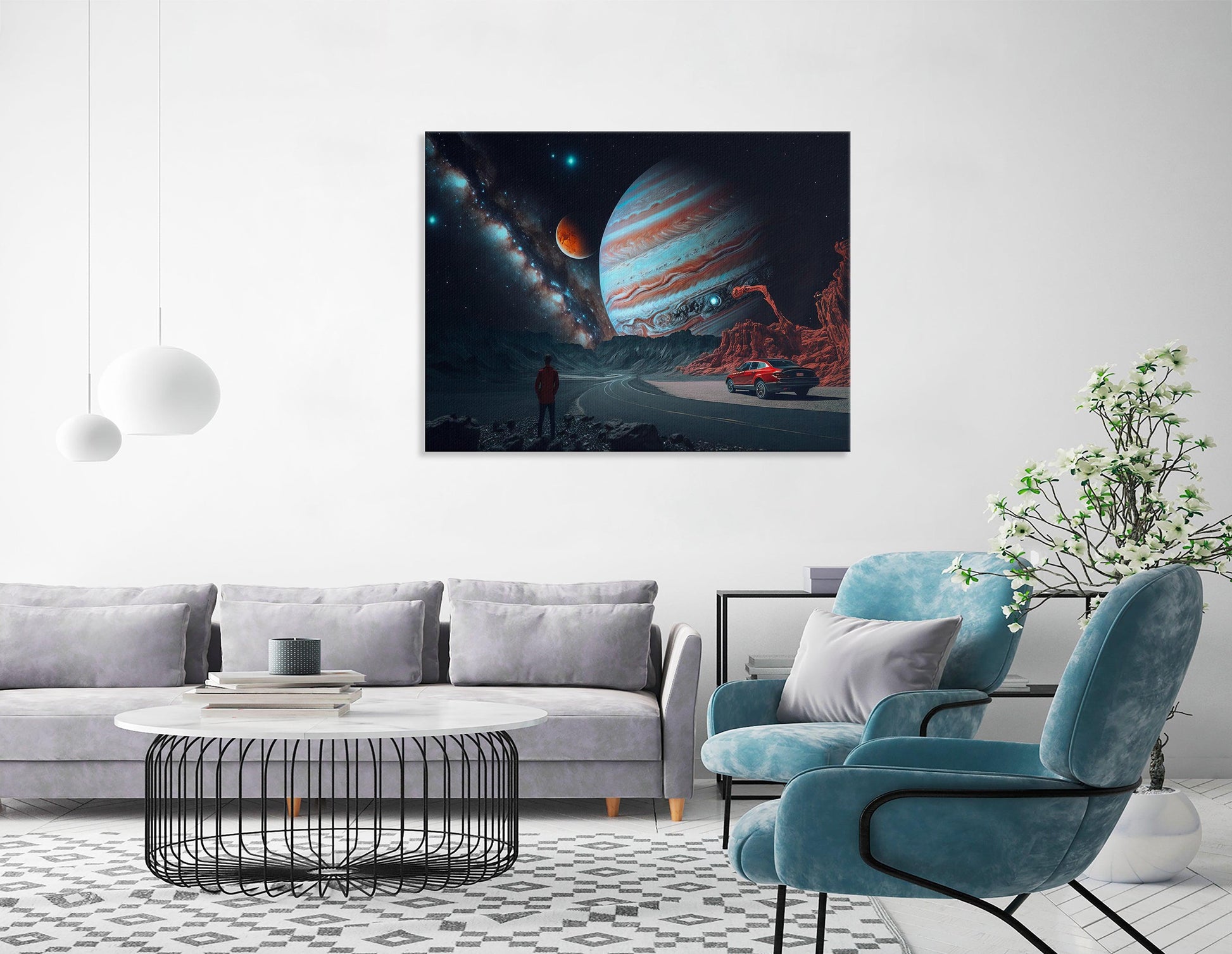 Fantastic Landscape with Jupiter - Canvas Print - Artoholica Ready to Hang Canvas Print