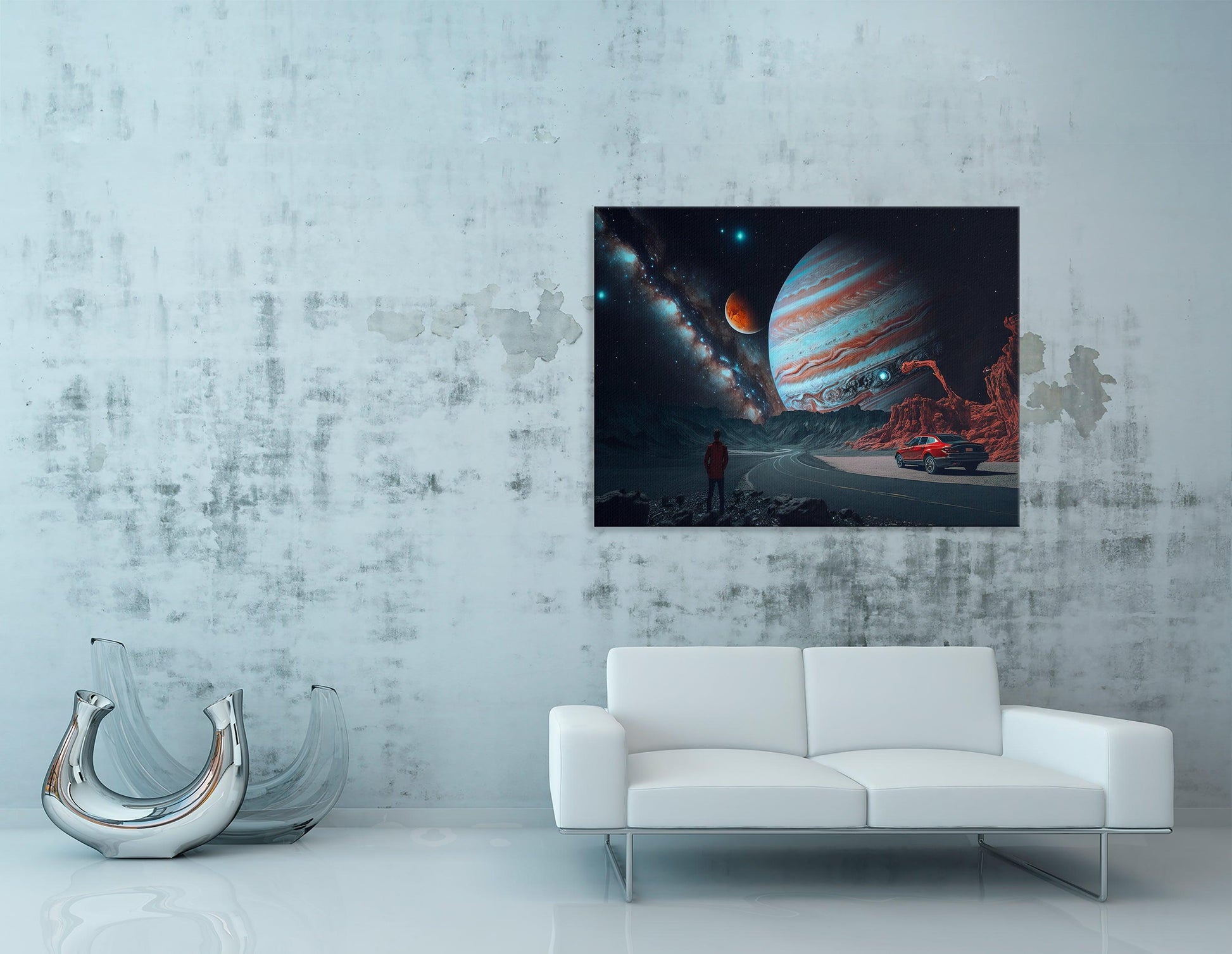 Fantastic Landscape with Jupiter - Canvas Print - Artoholica Ready to Hang Canvas Print