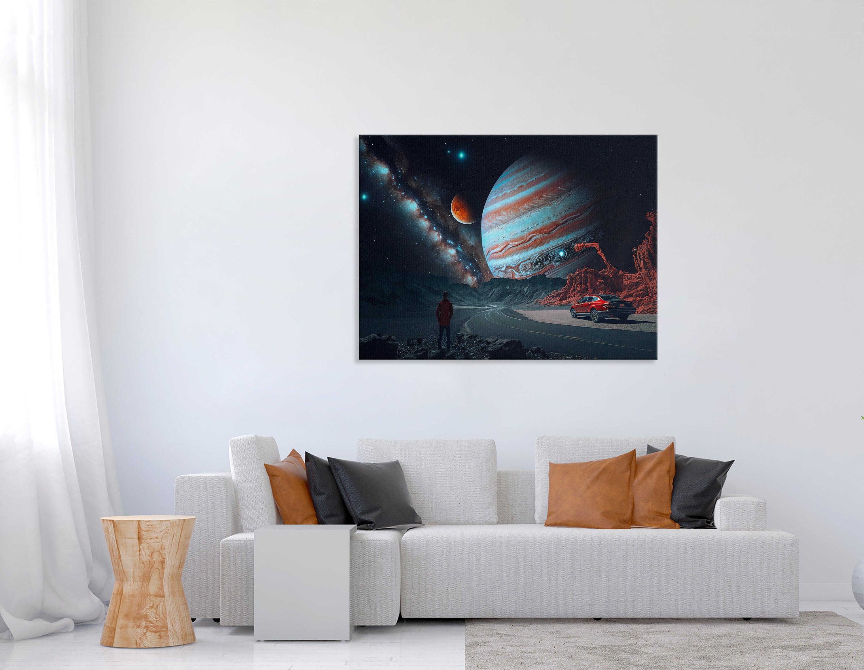 Fantastic Landscape with Jupiter - Canvas Print - Artoholica Ready to Hang Canvas Print