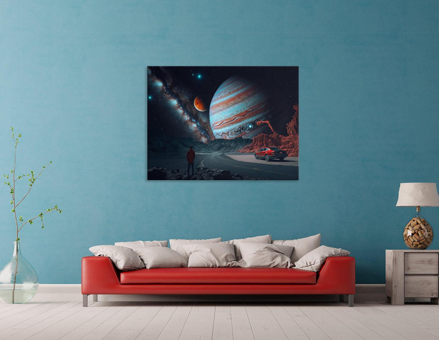 Fantastic Landscape with Jupiter - Canvas Print - Artoholica Ready to Hang Canvas Print