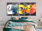 Abstracte muzieknoten wandkunst moderne muziek canvas print kleurrijke muzikant decoratie hedendaagse muziek studio kunst print woonkamer wanddecoratie