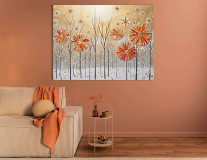 Festive Winter Forest - Canvas Print - Artoholica Ready to Hang Canvas Print