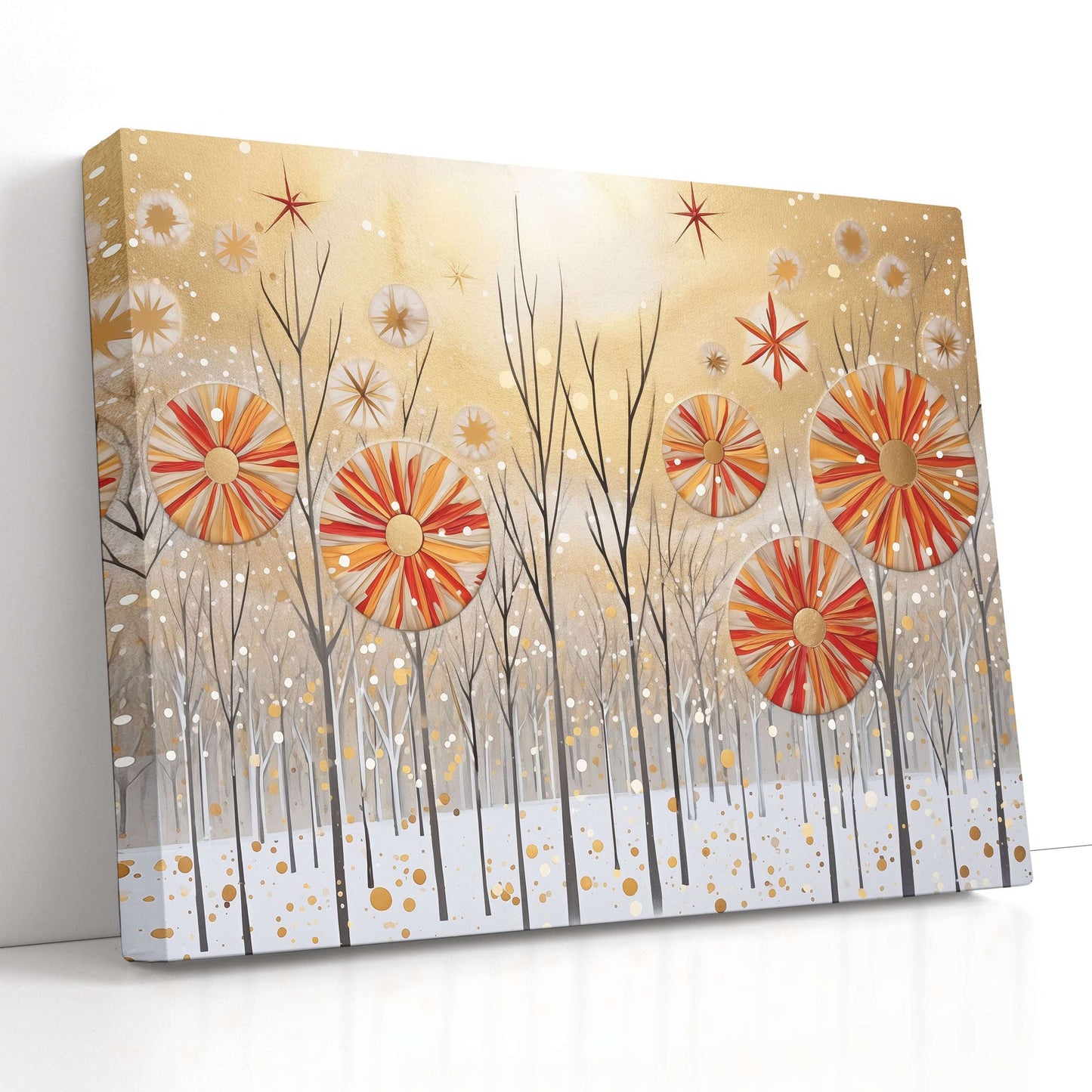 Festive Winter Forest - Canvas Print - Artoholica Ready to Hang Canvas Print